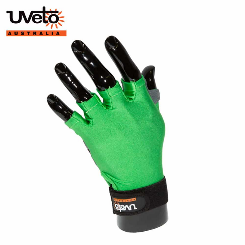 Load image into Gallery viewer, UVETO SUN SAFE GLOVES [CLR:GREEN SZ:X-LARGE]
