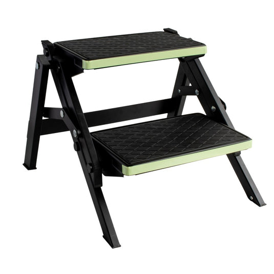 SUPEX TWO STAGE ALUMINIUM CARAVAN STEP BLACK