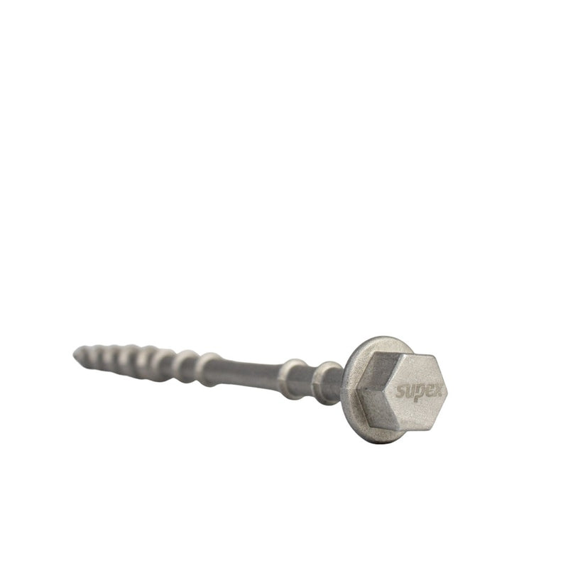 Load image into Gallery viewer, SUPEX MEDIUM ALLOY SCREW IN PEGS 4 PACK WITH GUY ROPE CLIP

