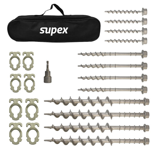 SUPEX ALLOY SCREW IN PEG KIT-DELUXE