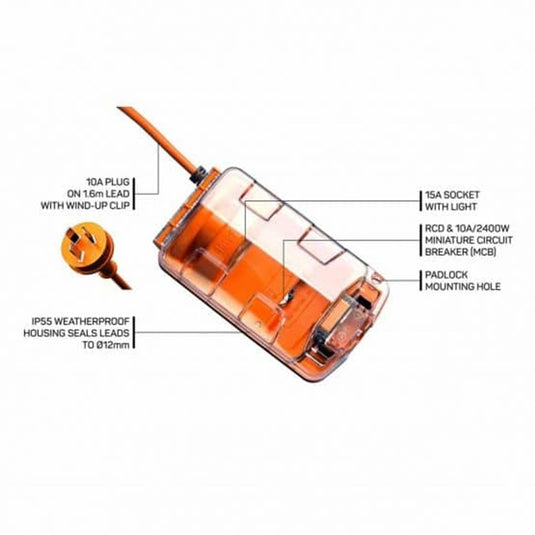 AMPFIBIAN RV-Plus 15AMP TO 10AMP POWER ADAPTOR