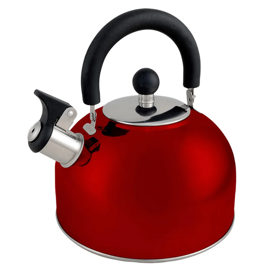 WILDTRAK WHISTLING KETTLE 2.5L STAINLESS STEEL RED
