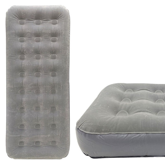 WILDTRAK SINGLE COIL BEAM FLOCKED AIRBED 185X74X23CM 