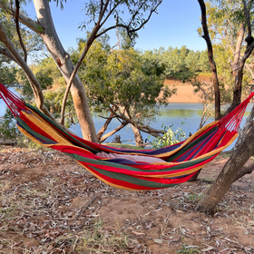 WILDTRAK TRAVEL HAMMOCK CANVAS WITH CARRY BAG 200X100CM