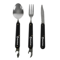 WILDTRAK 3 PACK FOLDABLE CUTLERY SET WITH BAG 