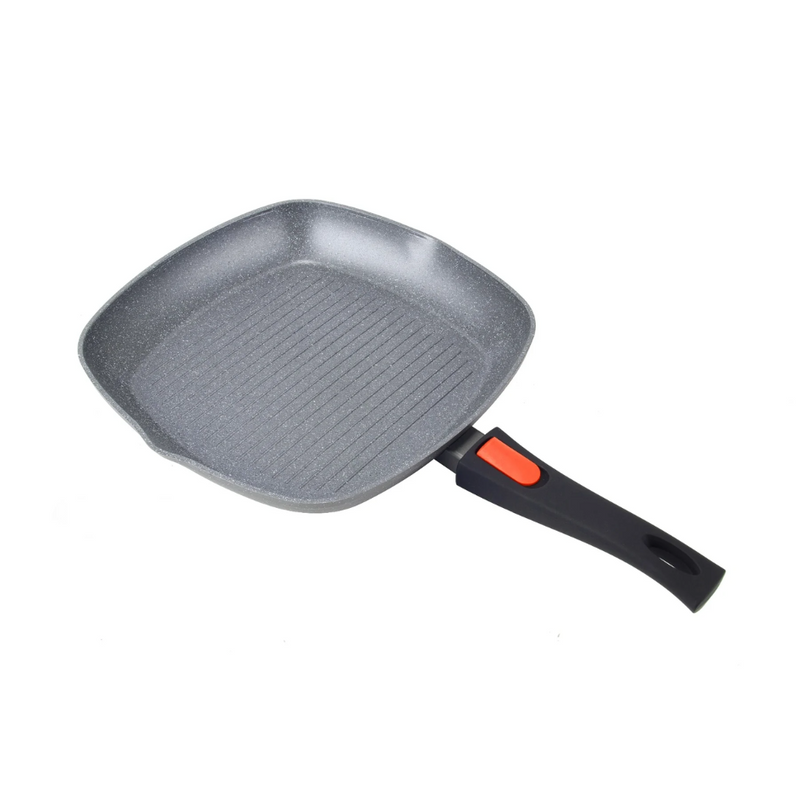 Load image into Gallery viewer, WILDTRAK COMPACT GRILL PAN 28CM NON STICK WITH DETACHABLE HANDLE
