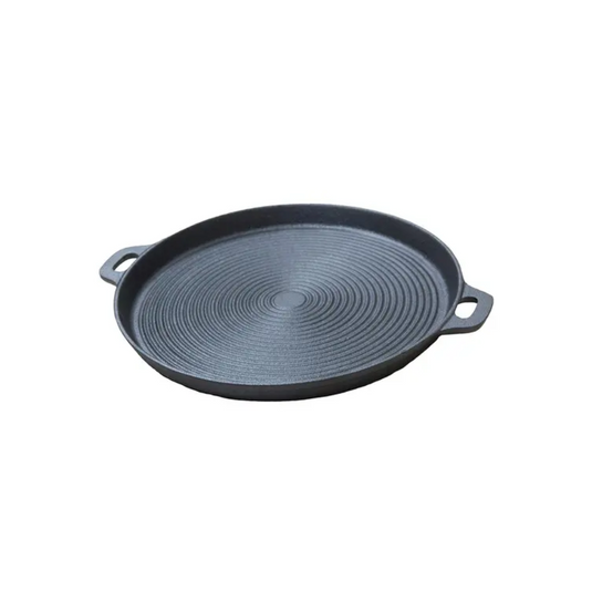 WILDTRAK ROUND BBQ CAST IRON PLATE RIBBED 