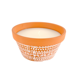 DRAGONFLY TERRACOTTA POT SANDALWOOD CITRONELLA CANDLE