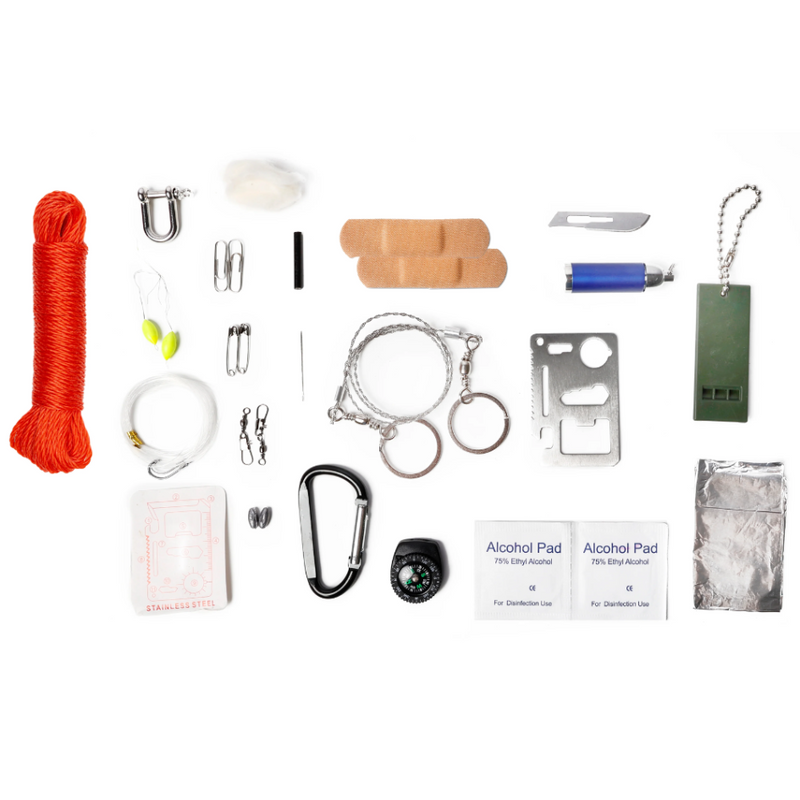 Load image into Gallery viewer, WILDTRAK 8 PIECE 12 IN 1 SURVIVAL KIT 
