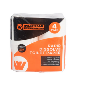 WILDTRAK TOILET PAPER RV DISSOLVING 4 ROLL 
