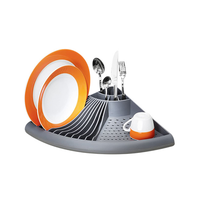 Load image into Gallery viewer, WILDTRAK DISH CORNER RACK WITH DRIP TRAY
