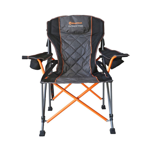 WILDTRAK OUTBACK TITAN DELUXE 300KG LUMBAR CAMP CHAIR