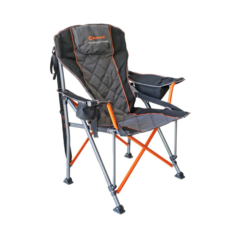 Load image into Gallery viewer, WILDTRAK OUTBACK TITAN DELUXE 300KG LUMBAR CAMP CHAIR
