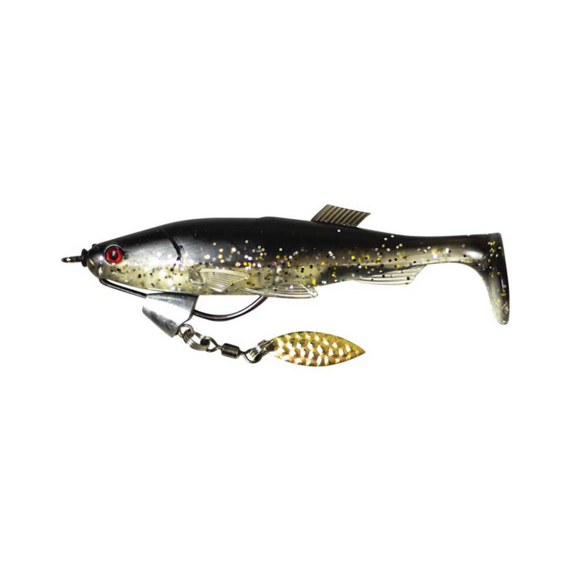 Load image into Gallery viewer, RAPTOR LURES KAMIKAZE 5&quot; [CLR:BLACK &amp; GOLD]
