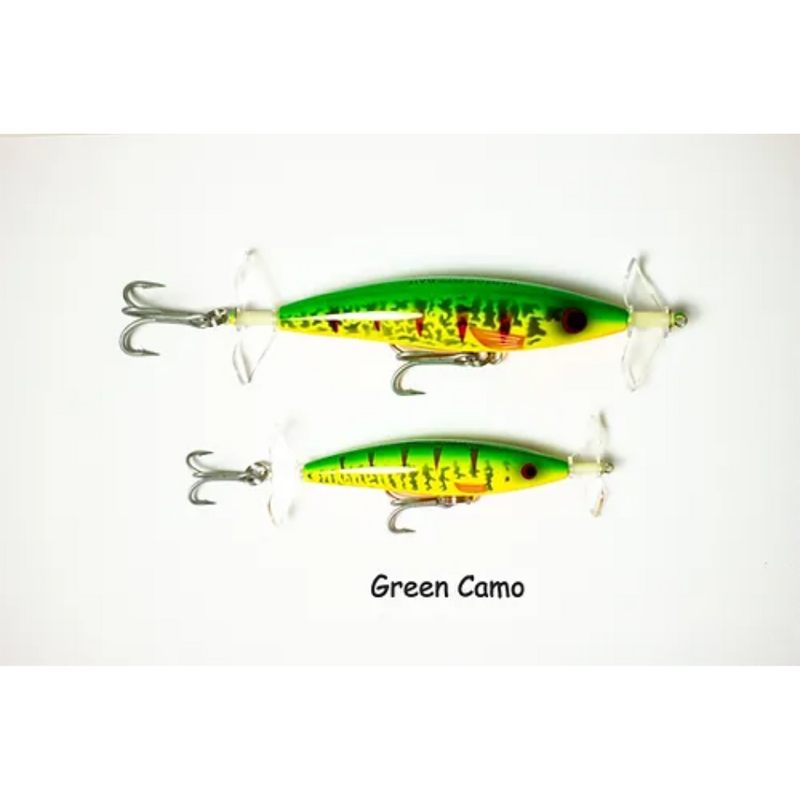 Load image into Gallery viewer, RAPTOR LURES FIZZ BAIT [SZ:85MM CLR:GREEN CAMO]
