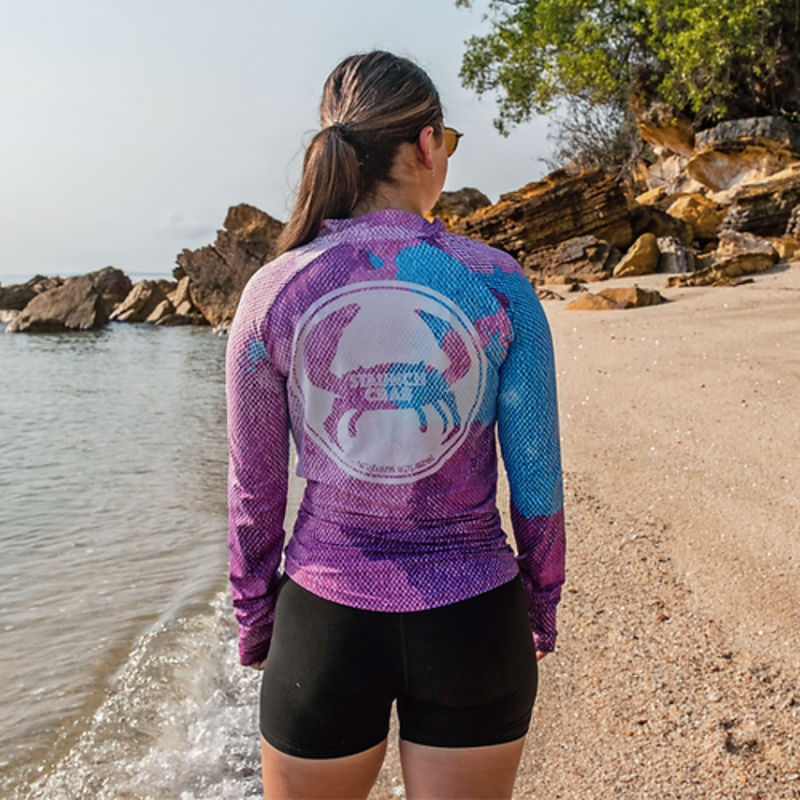 Load image into Gallery viewer, STAUNCH CRAB FISHING SHIRT WOMENS [CLR:MAGENTA/BLUE SZ:2X-LARGE]

