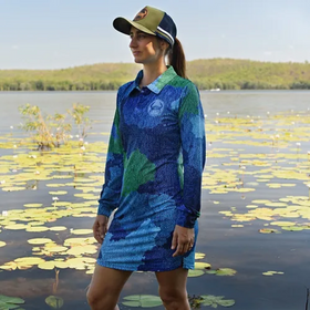 STAUNCH CRAB FISHING DRESS BLUE/GREEN [SZ:X-SMALL]