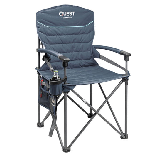 QUEST CASTAWAY HARD ARM CAMP CHAIR - MIDNIGHT