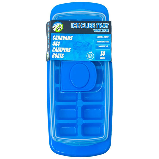 ON THE ROAD RV ICE CUBE TRAY WITH COVER BLUE
