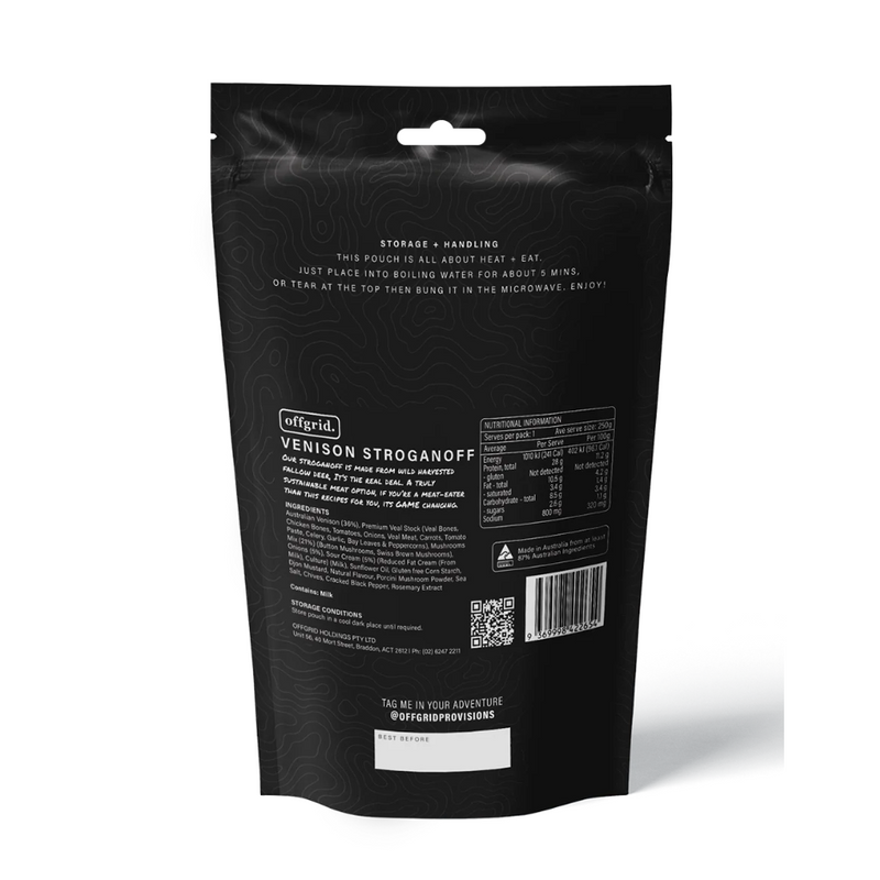 Load image into Gallery viewer, OFFGRID VENISON STROGANOFF 250 GRAMS
