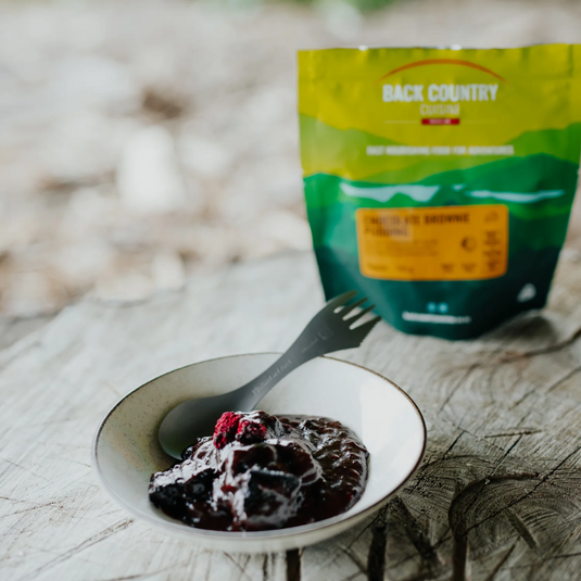 BACK COUNTRY CHOCOLATE BROWNIE PUDDING