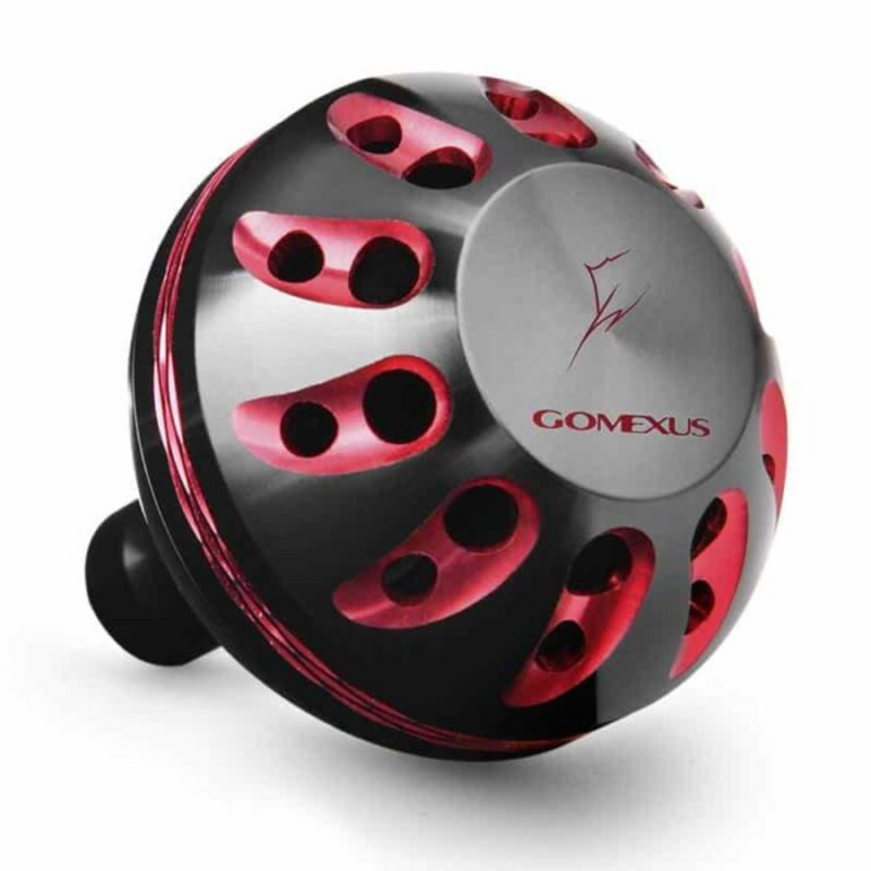 Load image into Gallery viewer, GOMEXUS ALUMINIUM POWER KNOB [SZ:45MM SHIMANO CLR:BLACK &amp; RED]
