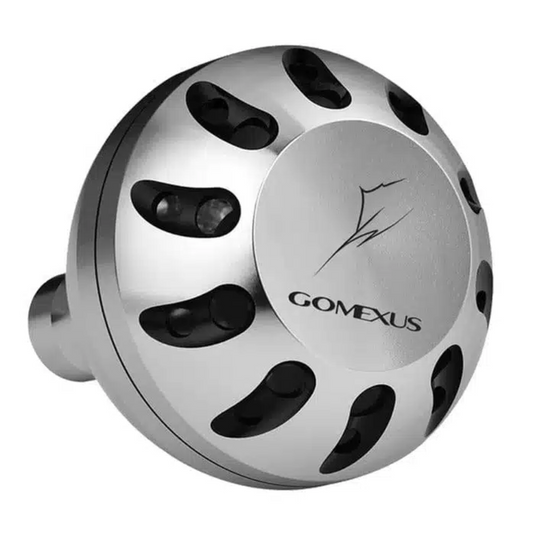 GOMEXUS ALUMINIUM POWER KNOB [SZ:45MM SHIMANO CLR:SILVER & BLACK]