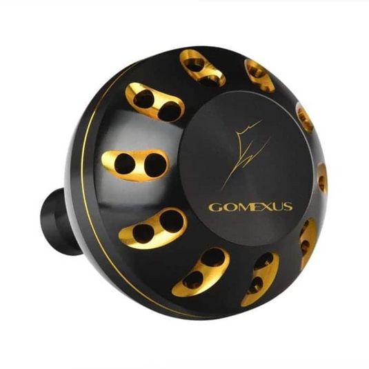 GOMEXUS ALUMINIUM POWER KNOB [SZ:47MM SHIMANO CLR:BLACK & GOLD]