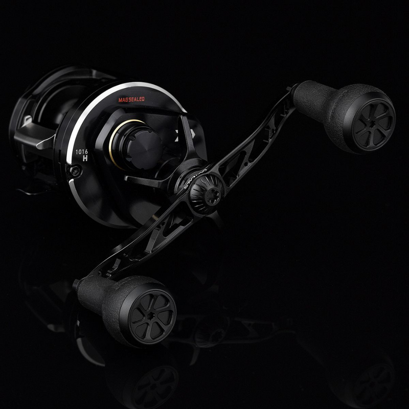 Load image into Gallery viewer, GOMEXUS 120MM ALUMINUM BAITCAST HANDLE TPE 27MM [SZ:8X5 CLR:BLACK]
