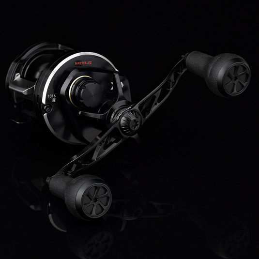 GOMEXUS 120MM ALUMINUM BAITCAST HANDLE TPE 27MM [SZ:8X5 CLR:BLACK]