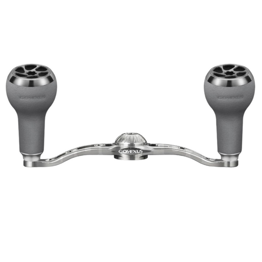 GOMEXUS 100MM ALUMINIUM BAITCAST HANDLE TPE 27MM [SZ:7X4 SILVER CLR:GREY]