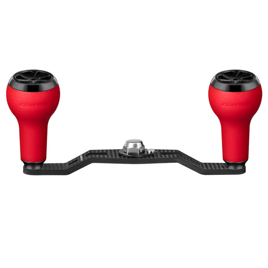 GOMEXUS 100MM CARBON FIBRE BAITCAST HANDLE TPE 27MM [SZ:7X4  CLR:RED]