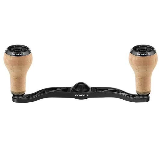 GOMEXUS 100MM ALUMINIUM BAITCAST HANDLE CORK 27MM [SZ:8X5 CLR:BLACK]