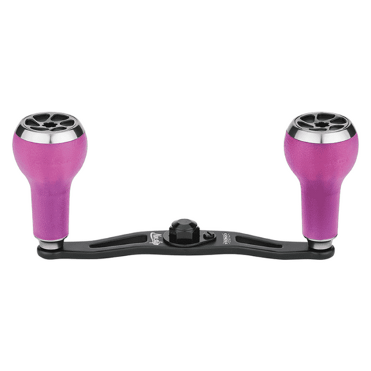 GOMEXUS 100MM ALUMINIUM/ALLOY BAITCAST HANDLE TPE 27MM [SZ:8X5 CLR:COLOUR CHANGE PURPLE]