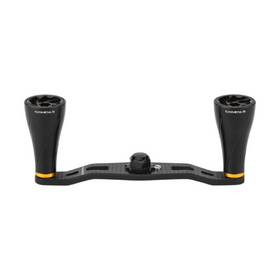 GOMEXUS 95MM CARBON FIBRE HANDLE FOR BAITCAST REEL ALUMINUM KNOB [SZ:8X5 CLR:BLACK & GOLD]