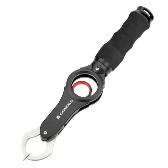 GOMEXUS ALUMINIUM FISH GRIPPER WITH SCALE [CLR:RED]