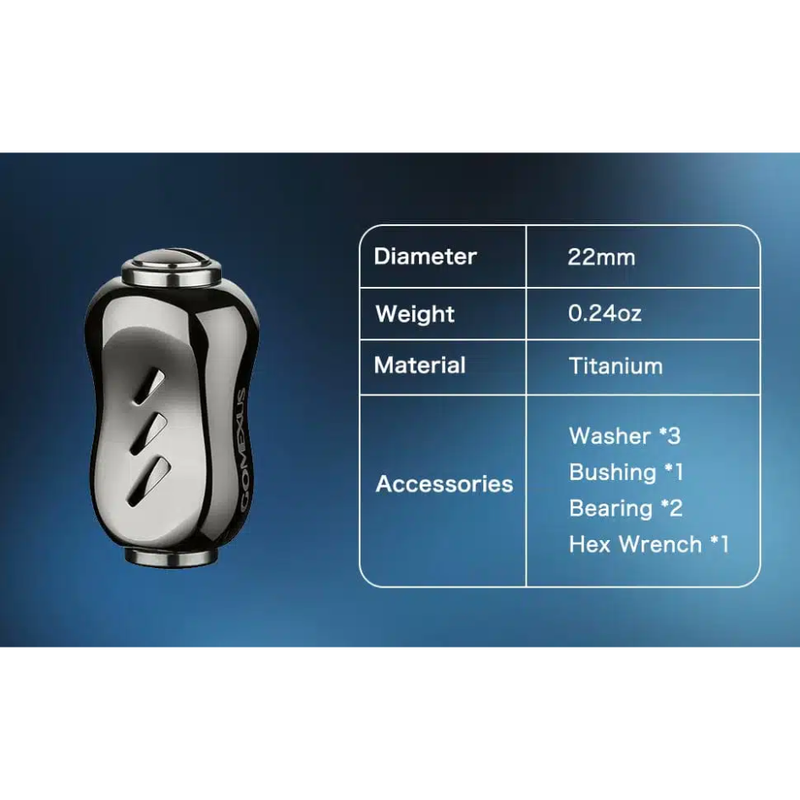Load image into Gallery viewer, GOMEXUS 22MM TITANIUM REEL POWER KNOB [CLR:TITANIUM BLACK]
