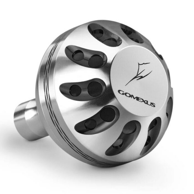 Load image into Gallery viewer, GOMEXUS ALUMINIUM POWER KNOB [SZ:41MM CLR:SILVER &amp; BLACK]
