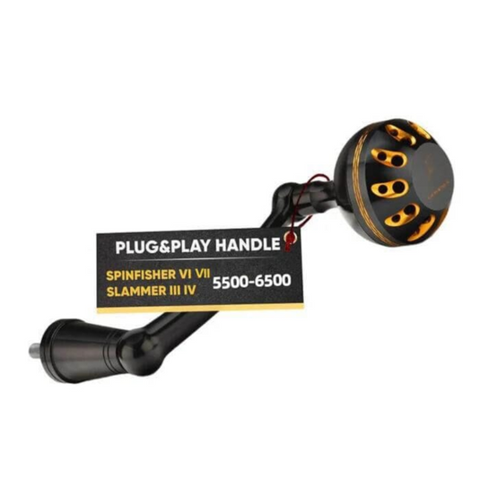 GOMEXUS 75MM ALUMINIUM POWER HANDLE 41MM KNOB PENN [CLR:BLACK & GOLD]