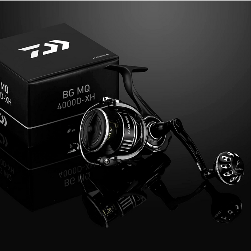 Load image into Gallery viewer, GOMEXUS 68MM ALUMINUM POWER HANDLE 38MM KNOB DAIWA [CLR:BLACK &amp; SILVER]
