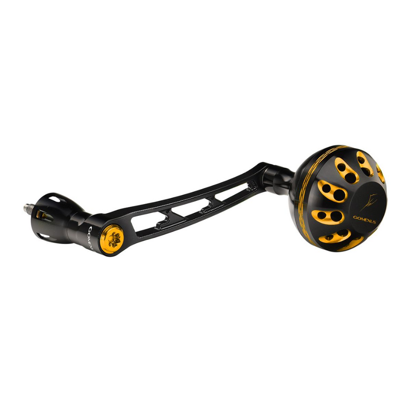 Load image into Gallery viewer, GOMEXUS 70MM ALUMINIUM POWER HANDLE 38MM KNOB SHIMANO [CLR:BLACK &amp; GOLD]
