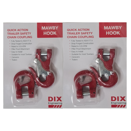 MAWBY HOOK AS4177.4 3.5T ATM RATED TOWING HOOK - PAIR