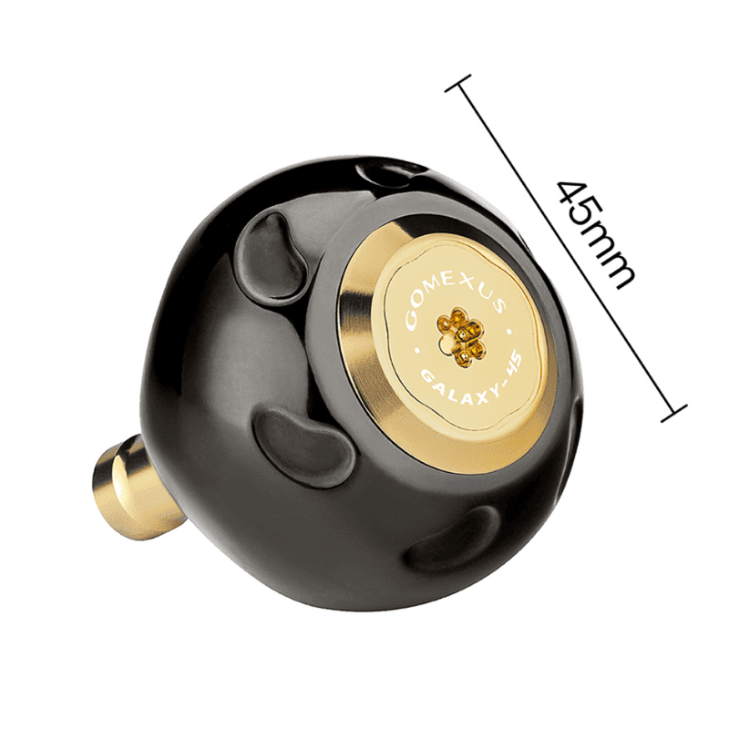 Load image into Gallery viewer, GOMEXUS TITANIUM POWER KNOB BLACK &amp; GOLD [SZ:45MM SHIMANO]
