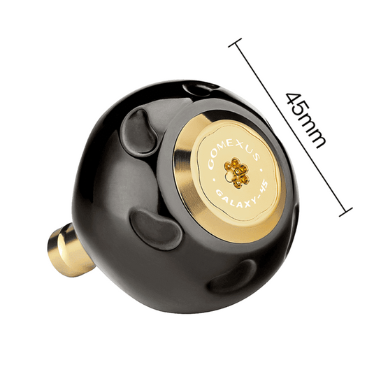 GOMEXUS TITANIUM POWER KNOB BLACK & GOLD [SZ:45MM SHIMANO]